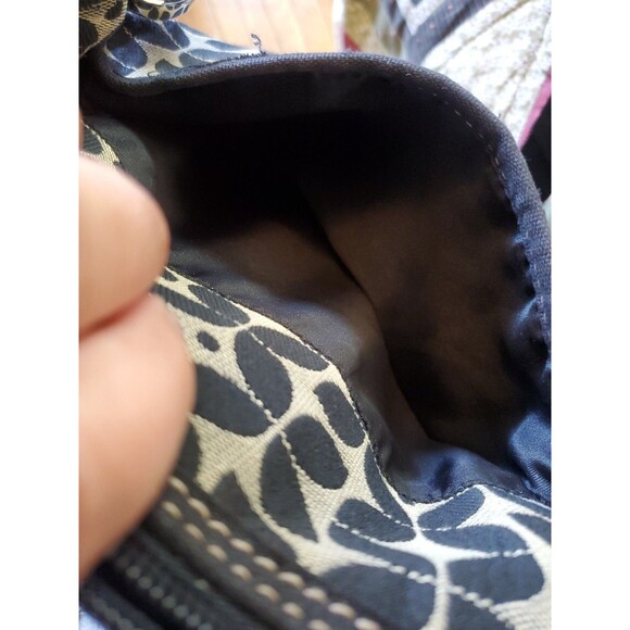 Fossil Signature Crossbody Bag Canvas Medium Pockets Black Purse Y2k‎ 90s - Picture 15 of 15